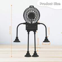 Mini ventilatore portatile, compatto ma potente, design carino, ventilatore personale palmare e da scrivania a 3 velocità con ventosa, ricaricabile USB, leggero, moda per ragazze/donne, ventilatore palmare estivo per uso interno/esterno, spiaggia, viaggio