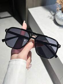 1 Pair Unisex Hollow-Out Design Beach Sunglasses, Suitable For Daily, Beach Vacation, Fishing Outfit Match, Casual Beach Fashionable Shade Elegant Outfit Family Outings Travel Vacation Holiday For Summer Beach Vacation,Outdoor,Travel