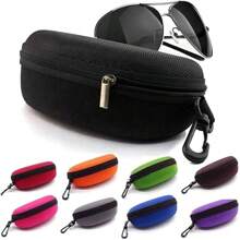 2 Peças Estojo Rígido Portátil de EVA para Proteção de Óculos de Sol com Zíper, Estojo para Óculos, Armazenamento de Óculos de Sol, Pano de Limpeza Suave e Gancho para Mulheres, Acessórios para Óculos, Estojo de Óculos de Sol com Zíper, Bolsa Portátil para Óculos Tanto para Homens quanto para Mulheres