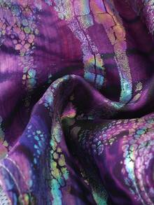 新款性感动物印花比基尼女式泳衣套装，欧美风格，独特面料，可调节三角形上衣 - 紫色 - 查看 6