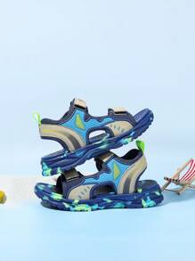 Kids Shoes, Kids Sandals, Kids Sports Sandals, New Summer Model Slip-On Sandals, Boys Shoes, Lightweight Comfortable Beach Shoes - Blue - View 2