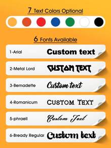 1pc Customized Vinyl Sticker, Personalized Sticker, Waterproof Vinyl Decal, Customizable Text Sticker, Suitable For Car Window, Mailbox, Boat, Motorcycle, Helmet, Laptop, Can Customize Any Text, Name, Letter, Car Door Banner, Car Windshield Letter Pattern, Gift For Him/Her, Back To School Fashion - Black - View 4