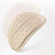 4pcs Set: 2pcs Beige Forefoot Pads, 2pcs Black Heel Grips, Non-Slip, Anti-Friction, Breathable Shock-Absorbing Half Size Up Insole Pads For High Heels And Sneakers