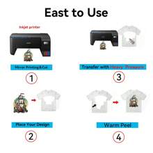 20 - Sheet Pack Of A4 Inkjet Transfer Paper - Unleash Your Creativity On Fabrics - White - View 3