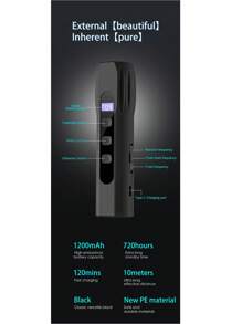 1 件，超声波驱狗器，用于训练和行为辅助的防吠装置，可充电超声波狗吠控制装置，带数字显示屏，具有闪光、持久蜂鸣和超声波模式，便携式狗训练工具，适用于白天和夜间、室内和室外