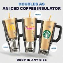 Thicc Buddy | Leak Proof - Double Wall Vacuum Sealed Tumbler - Handle Fits Lip Balm & Keys - Drinkware