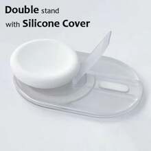 1 Pc Double Bracket Magnetic Cell Phone Grip Holder Stand With Silicone Cover, For Magsafe Cellphone Grip Tok Griptok Compatible With Iphone 16/15/14/13/12 Series Magnetic Phone Socket Pocket Phone Holder