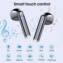 Ordtop Bluetooth Earphone Compatible With Apple Phone, IPad, Laptops, For IOS, Android Users, Gifts For Family, Friends, Mothers, Kids, Birthday, Spring, Summer, Boyfriends, Girlfriends, Holiday LED Display Charging Case, Wireless Earphone, Small And Portable, In-Ear Wireless Earphone, Mini Earbuds With Charging Case - Black - View 7