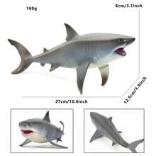 Large Realistic Solid PVC Plastic Ocean Animal Models - Shark, Prehistoric Sea Creatures, Megalodon, Whales Figurines, Decorations, Toys, Holiday Gifts - Multicolor - View 11