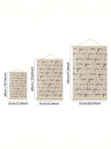 1幅“一封充满爱意的信”艺术印刷海报 - 无框帆布墨水画，经典现代装饰，适用于客厅、卧室、家庭办公室 - 防水墙面悬挂装饰，浪漫信件主题艺术印刷品，适用于家庭、办公室、餐厅和宿舍装饰