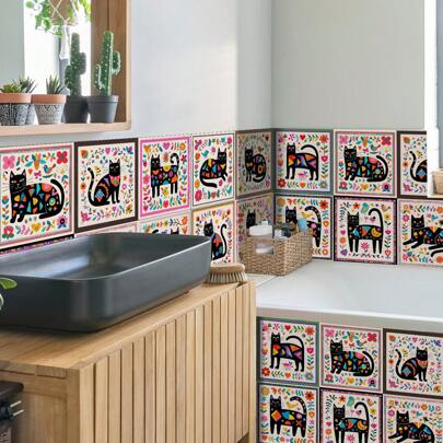 Cheap Modern Style Kitchen Bathroom Backsplash Wall Tile PVC Wall Stickers