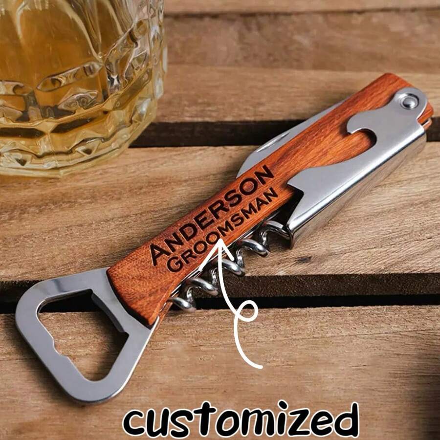 Abridor de Vinho Vermelho Multifuncional Personalizado - Abridor de Garrafa em Forma de Cavalo-Marinho de Jacarandá, Ferramenta de Abridor de Vinho Pequeno Personalizado - Abridor de Garrafa Multifuncional, Presente para o Pai, Aniversário, Festivais, Festas, Essencial para Casa, Multifuncional, Ornamental, Reutilizável, Requintado, Estiloso, de Alta Qualidade, Colorido, Moderno, Personalizado, Único, Pronto para Brunch