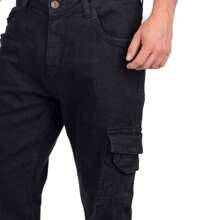 Lee Cooper Mens Denim Stretch Jeans (Black) - Black - View 3
