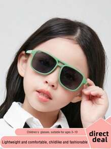 Children's TR Fashionable Silicone Sports Anti-Slip Eyeglass Frame, Flexible Arms, Non-Pinch For Daily Use, Unisex - 11025 - View 2