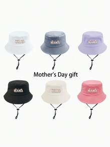 1 Pc Cartoon Bucket Hat, Fashion Printing Casual Bucket Hat, Travel Out Of The Sun Sports Sun Hat, Women's Best Gift For Mother's Day - A - View 7