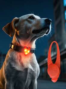 1 szt. latarka LED dla zwierząt z wiszącą obrożą, wodoodporna obroża dla psa z oświetleniem do spacerów na świeżym powietrzu, silikonowa obroża LED dla psa z oświetleniem jako dekoracja nocna, bateria w zestawie