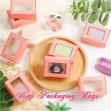 50 件带窗口礼品盒，适用于糖果、巧克力、珠宝、节日礼物、生日派对、毕业礼物 - 粉色 - 查看 4