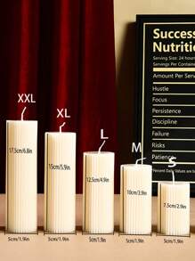 5cm X 17.5cm Ivory Gear Cylinder Scented Candle, Atmosphere Decor For Wedding, Party, Ramadan, Daily Use, Christmas Home Decoration, Suitable As Birthday Gift For Women/Men, Luxury Niche Gift