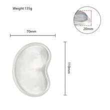 Soft Mouse Wrist Pad Comfortable And Cool Silicone Gel Ergonomic Pad Small Hand Pain Relief Support Pad Gel Filling Is Suitable For Laptop, Office And Home (Transparent)