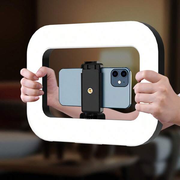 Luz circular portátil recargable por USB, multiusos para fotografía, transmisiones en vivo y selfies, luz de sobremesa para fotografía y accesorios de teléfono