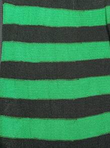 7/8 Fancy Dress Party Colorful Striped Adult Youth Socks - Green - View 2