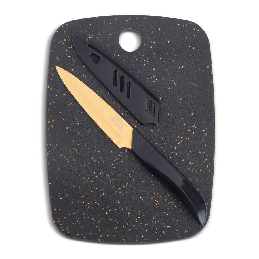 Bar Board With Knife, 2-Piece Set
