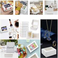 50pcs With Window Gift Boxes, Candy Box, Chocolate Box, Jewelry Box, Holiday Gift Packaging Boxes, Birthday Party, Graduation Gift Boxes