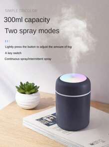 1 新款彩色雾化加湿器 USB 电源 车载加湿器 7 色氛围灯 2 种模式 间歇雾化 芳香疗法 适合汽车/家庭/办公室使用 女性最佳礼物 母亲节礼物 - 彩色 - 查看 4