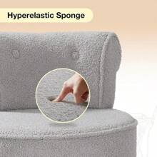 Sherpa Vanity Chair With Back For Bedroom - Tufted Upholstered Low Back Makeup Chair With Wooden Legs, Modern Elegant Dressing Table Stool For Dressing Room And Bathroom(White) ﻿