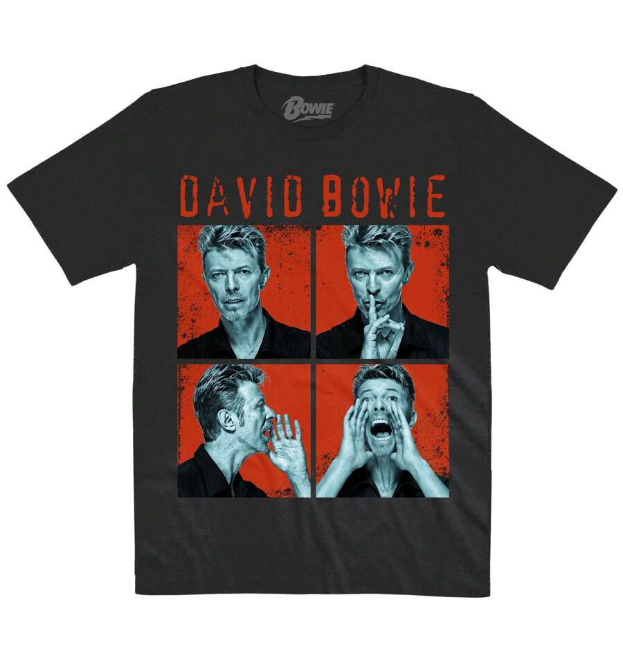 David Bowie | Four Boxes | Official Artist T-Shirt - 48-Hour Fast Shipping!  - Black - View 1