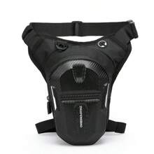 Motorcycle Side Leg Bag - EVA Hard Shell Outdoor Casual Waist Pack, Motorcycle Phone Wallet Hip Pack With Adjustable Shoulder Strap, Zipper Closure And Ventilation Holes, Suitable For Camping, Cycling, Outdoor Adventure - Rider Dedicated Adventure Storage Bag | Sports Accessories | Secure Zipper Closure, High Quality Nylon Waist Pack For Motorcycle Riding And Outdoor Adventure 2000s Style Streetwear