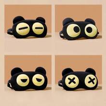 1pc Breathable Plush Eye Mask Sleep Special Cute Cartoon Eye Mask - Multicolor - View 5