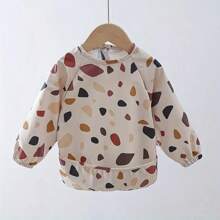 1 件防水长袖围兜，柔软防水围裙，用于喂奶、流口水和穿衣，婴儿哺乳拍嗝布 - 彩色 - 查看 14