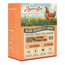 HUIXLLC 10/5LB Dried Black Soldier Fly Larvae For Chicken– 85X More Calcium Grubs Than Mealworms For Strong Eggshells & Healthy Growth - High Proteinfor Chickens, Birds, Ducks, Geese & Pets 32489 - 10lb - View 2