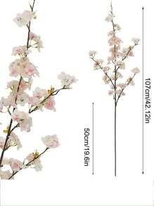 1 件超大人造樱花树枝，可折叠单花桃花拍摄道具，仿真樱花，DIY 花园工艺艺术装饰，塑料花卉桌面中心装饰适用于家庭派对装饰、婚礼、母亲节、新娘送礼会 - 彩色 - 查看 12