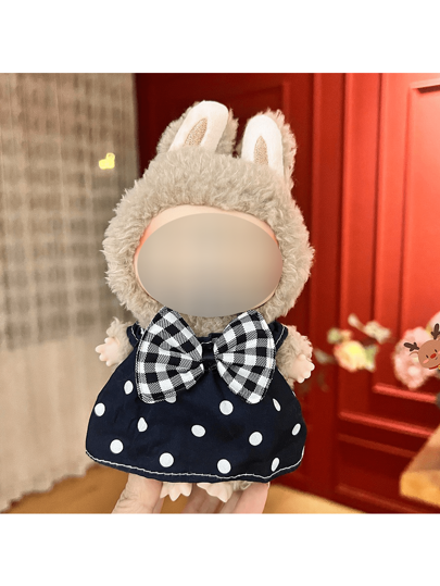 17CM娃娃毛绒玩偶服装套装（仅衣服），适合第一代和第二代毛绒玩偶，坐姿派对服装，（不含鞋子）