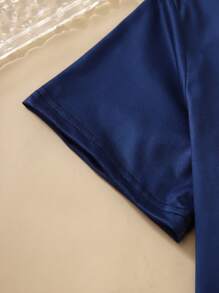 2pcs Cartoon Print Girls Pajamas Set, Children - Navy Blue - View 5