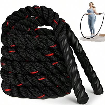 Corda da salto pesante per allenamento, corda da salto per sollevamento pesi unisex per esercizi, corda da salto per adulti per fitness domestico, attrezzatura per rafforzare i muscoli e allenamento completo del corpo