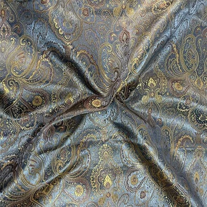 1 pieza de Tela de brocado jacquard de alta calidad, tela de seda para cheongsam, con patrón floral chino, adecuada para cheongsam hecho a mano, ropa de muñeca, traje tradicional chino, decoración de escenario, 36/108/180 pulgadas de largo, 29.5 pulgadas de ancho, 150 g/m²