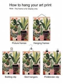 Tranh treo tường phong cách Bohemian hình cây xanh trong nhà - Tranh phong cảnh trang trí hiện đại, trang trí tường trong nhà cổ điển, phù hợp cho phòng khách, phòng ngủ, phòng tắm, phòng ăn. Không bao gồm khung tranh. - Nhiều màu - Xem 6