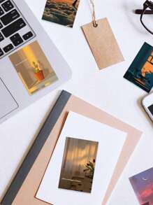 60pcs Sunset Retro Decorative Stickers, Elegant Sunset Ambiance Stickers For Planner, Notebook, Fridge, Waterproof Stickers, Sunset Decor Cards, Wall, Bedroom, Postcards, Photo Frames, High-Quality Sunset Stickers Room Decor Home Decor Wall Stickers Wall Decor