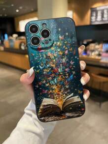 1pc Colorful Butterfly Painted Thick Shockproof Phone Case Compatible With IPhone 16/11/16pro/16plus/16promax/16e/15Promax/13/14/12/XS/XR/7G/8P, Compatible With Samsung Galaxy S25/S25PLUS/S25 Ultra/A16/A36/A26/A56/A50/A12