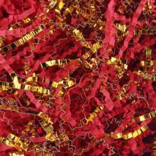 1.5盎司混合皱纹纸碎、双面金色皱纹礼盒填充物、椰子纤维纸屑填充物