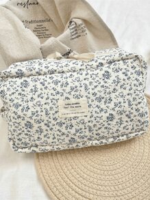 1pc Makeup Bag Blue Haitang Flower Makeup Bag Large Capacity Storage Bag Cosmetic Bag Waterproof, Lipstick Pack, Women Bags For Make Up, Small Bag Storage Makeup Case, Travelling Bags For Ladies, Pencil Case Daily Big Large Capacity Makeup Brushes Holder Travel Toiletry Bag Organizer Make Up Bag, Pencil Pouch, Makeup Bag, Make Up Bag, Makeup Bag, Makeup Pouch, Bag, Vanity, Makeup Bags, Small Makeup Bag, Makeup Pouch, Christmas Gifts, Pouch, Gifts Pouch / Small Handbag, Makeup Organizer, Mini Pouch, Large Capacity Pouch, Gifts Christmas Gifts, Gift Ideas For Women - Multicolor - View 7