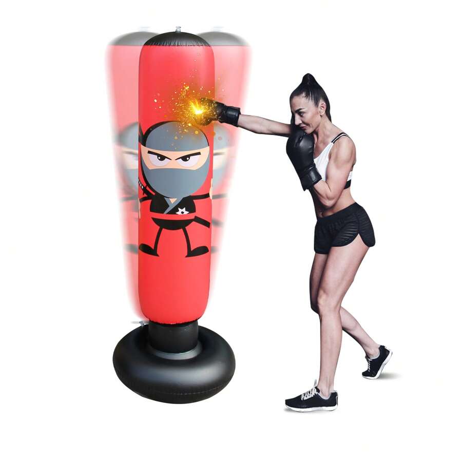 Adult Sanda Vertical Sandbag Taekwondo Tumbler Household Boxing Sandbag Exercise Muay Thai Equipment - Multicolor - View 1