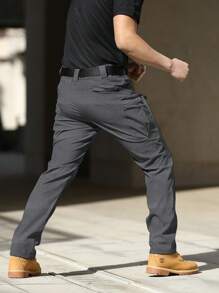 Men's Lightweight Quick-Dry Tactical Pants, Durable Outdoor Hiking Trousers, 4-Season Cargo Pants - Dark Grey - View 5