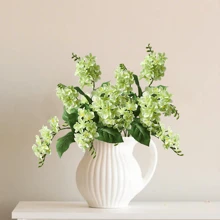 3PCS Artificial Magnolia Flowers Fake Flower Bouquet With Magnolia And Green Leaves Fake Silk Floral Arrangement For Wedding Home Table Vase Party Spring Decor