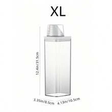1pc Laundry Detergent Powder Storage Container With Measuring Cup, Moisture-Proof - Clear - View 9