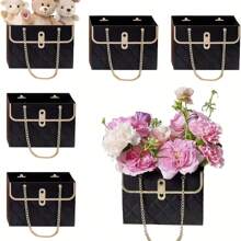 8 件装、鲜花包装盒、格子花束礼盒、花店 DIY 花盒、小型企业用品、婚礼生日派对礼盒、派对礼品、生日装饰、派对礼品装饰、婚礼装饰、派对用品