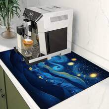 1 buc. Mouse Pad extins pentru jocuri, anti-alunecare, design cu model de artă cu cer înstelat, covoraș de birou durabil, cu margini cusute precise, potrivit pentru sporturi, computer și birou, covoraș de masă, covoraș pentru insulă